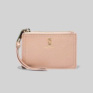 Marc Jacobs Pearl Blush Top zip multi wallet NWT